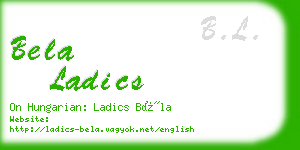 bela ladics business card